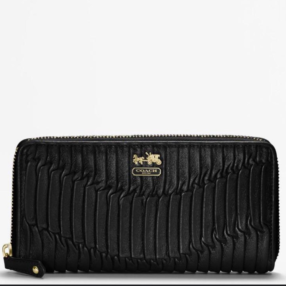 COACH Gathered Leather Wallet